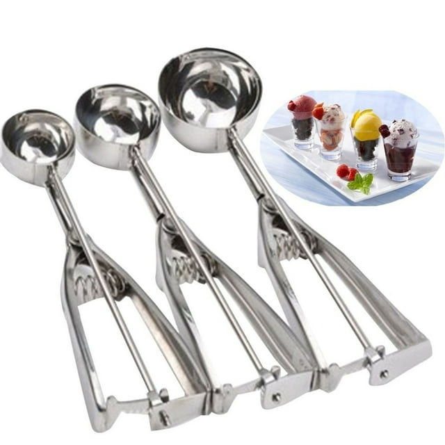 Ludlz Ice Cream Scoop Metal Cookie Dough Muffin Spoon Kitchen Spherical