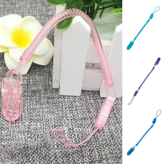 Ludlz Infant Baby Dummy Pacifier Teether Soother Spring Nipple Clip Chain Strap Holder