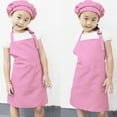 thumbnail image 1 of Ludlz Kids Apron with Pocket Adjustable Children Chef Apron for Baking Painting Cooking Children Kid Cooking Baking Painting Cooking Art Craft Plain Apron Pocket Bib, 1 of 2
