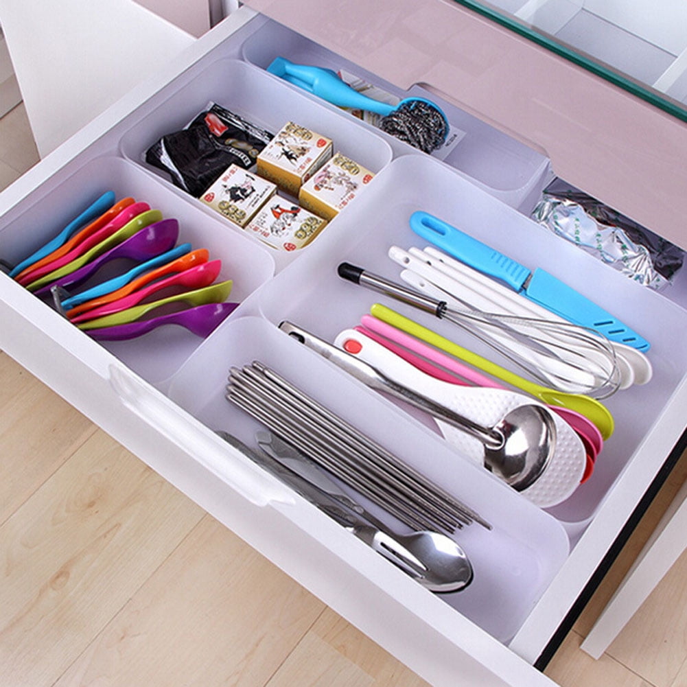 Silverware Storage Box Adjustable Utensil Organizer For kitchen Drawers  Expandable Cutlery Set Holder For Knives Forks Spoons - AliExpress