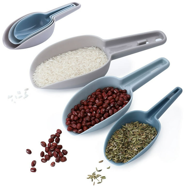 Flour Scoop Set of 3, Set of Scoops for Canisters, Flour Scoops for  Canisters Ice Scoop Popcorn Scoop Plastic Scoops for Dry Goods Coffee Beans