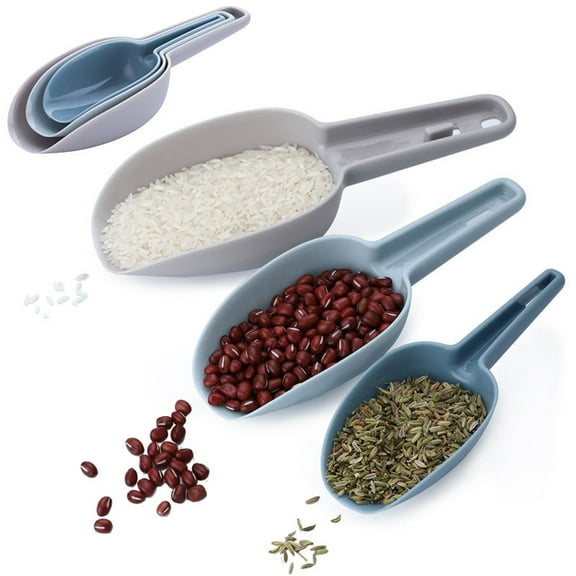 Ludlz Large Scoops for Canisters, Ice Cubes, Flour, Dry Foods, Candy, Pop Corn, Coffee Beans and Pet Food 3Pcs Measuring Scoop Kitchen Food Coffee Bean Flour Cereal Popcorn Spoon Shovel