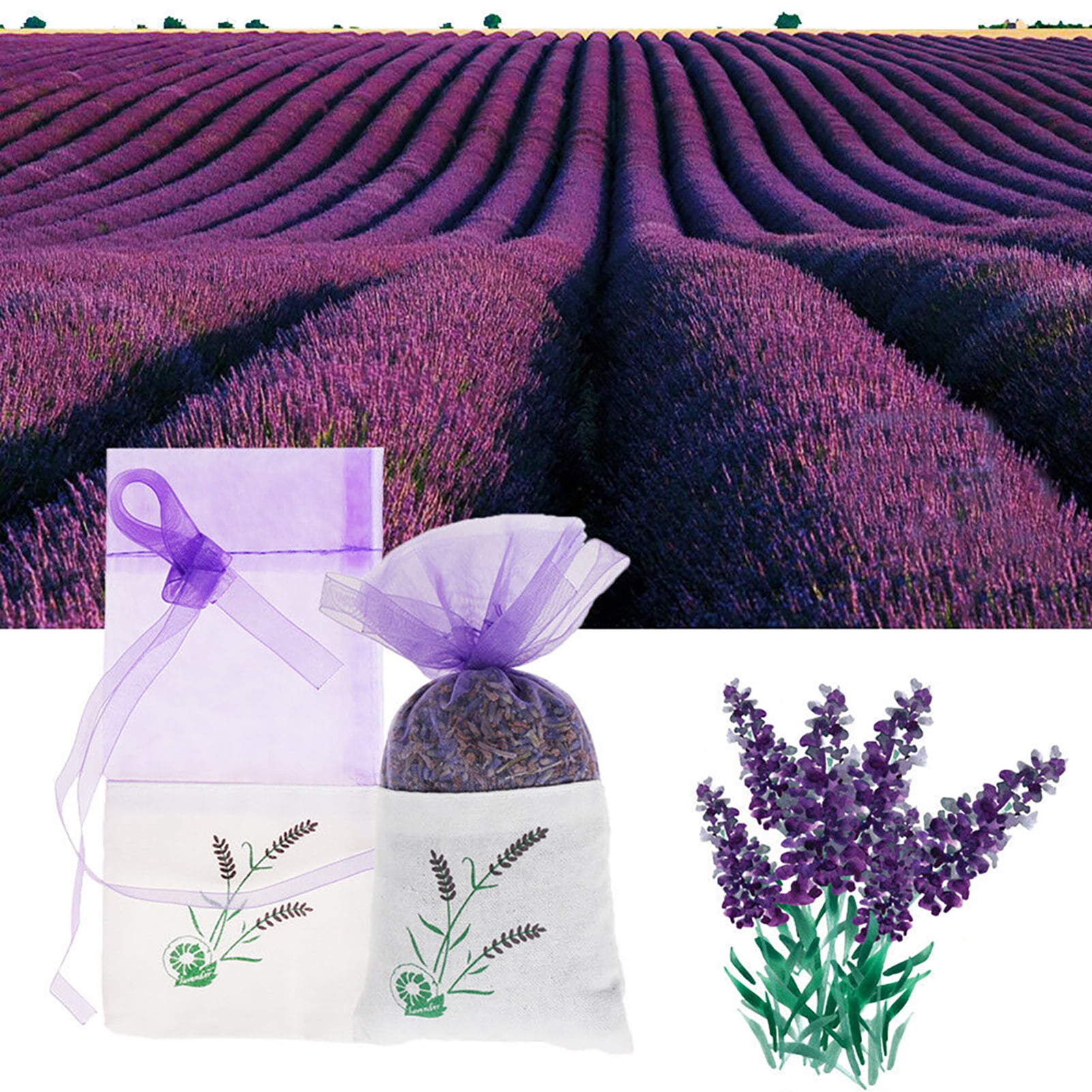 Ludlz Lavender Sachets Dried Lavendar Flower Sachet Bags for Home