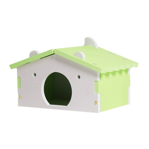 Ludlz Lovely Small Pet Hamster Mice Squirrel Wooden Sleeping House Nest Toy Cage Decor