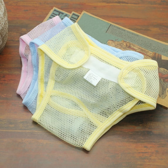 Ludlz Magic Tape Breathable Baby Newborn Washable Mesh Diaper Cover Pants Reusable