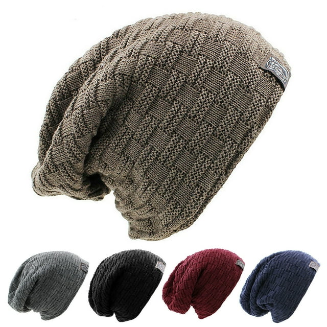 Ludlz Men Slouchy Beanie Winter Hats Cool Beanies Lined Knit Warm Thick ...