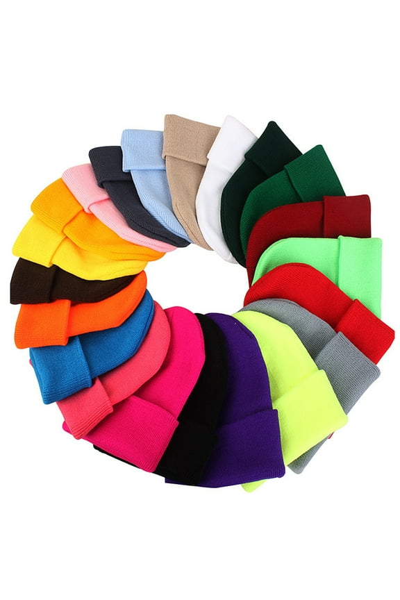 Men Women Lightweight Beanies Hats Running Skull Cap Helmet Roll up Edge Skullcap