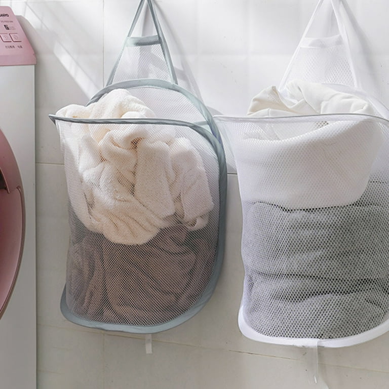 Ludlz Mesh Laundry Bag for Delicates, Wash Bag for Underwear and Lingerie,  Makeup Organizer Bag Household Folding Mesh Bathroom Polyester Hanging