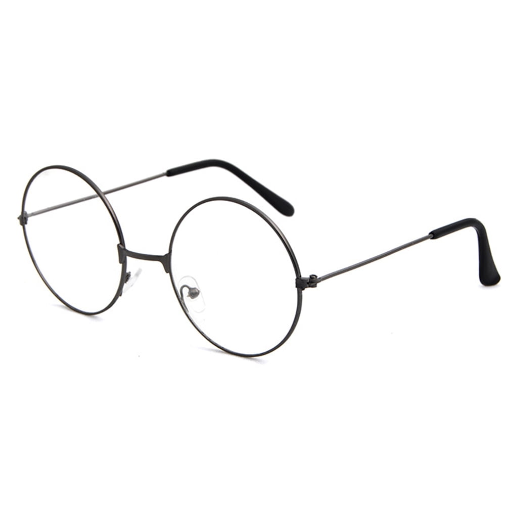 Ludlz Metal Frame Round Glasses Clear Lens Glasses Lightweight Circle