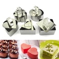 thumbnail image 1 of Ludlz Mini Stainless Steel Cookie Cutter Set, Cake Fruit Pastry Biscuit Mini Cutters Baking Molds, Geometric Heart Flower Shape Mini Fondant Mousse Mold Kitchen DIY Tool, 1 of 2