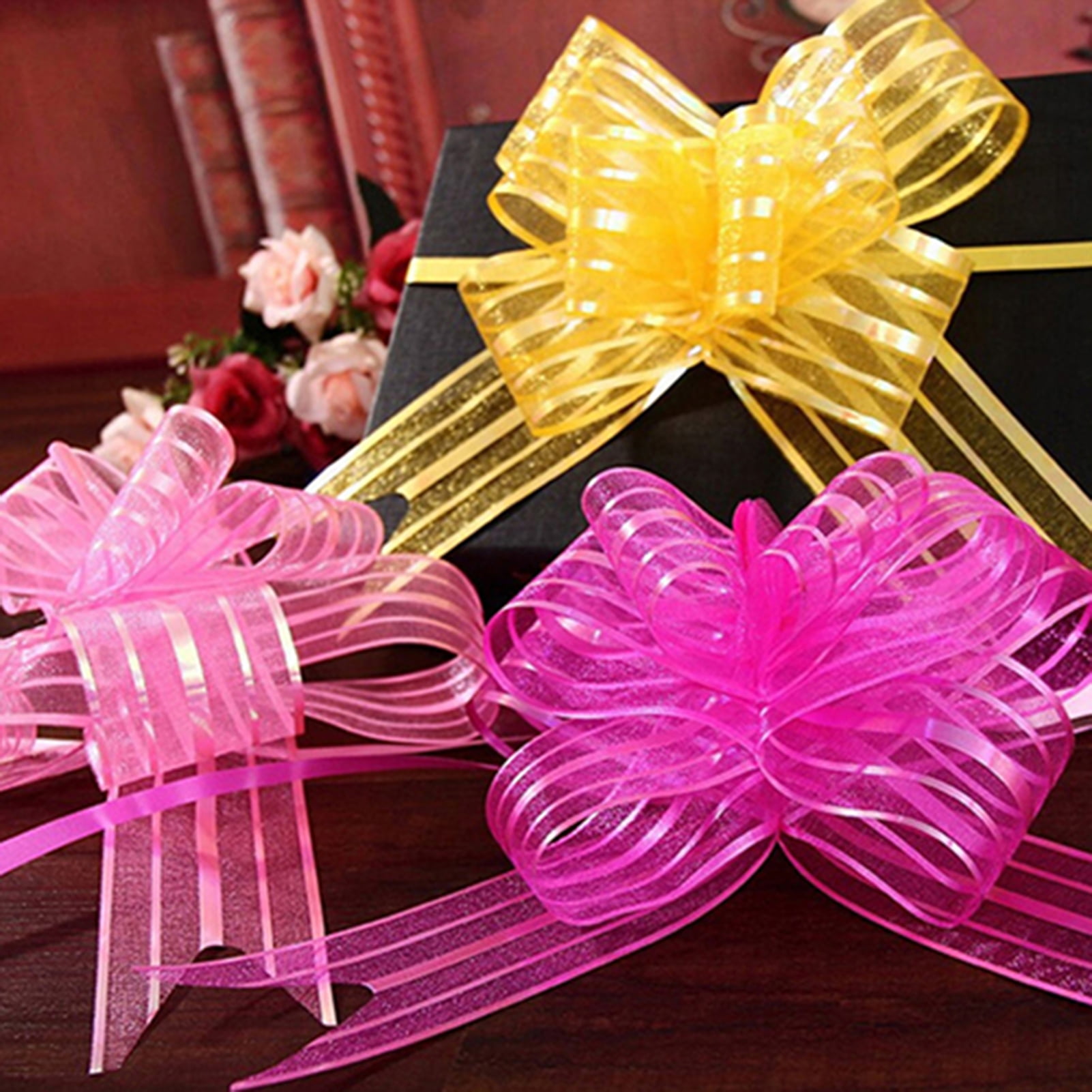 Hemoton 10pcs Wedding Gifts Bows Glitter Flower Ribbon up Bows Ribbon for  Bows Wreath Bows Decorative Bows Gift Ribbons Presents Bows Wedding Bows