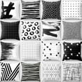 thumbnail image 1 of Ludlz Modern Black and White Geometric Print Cushion Cover Sofa Decor Pillow Case, 1 of 7