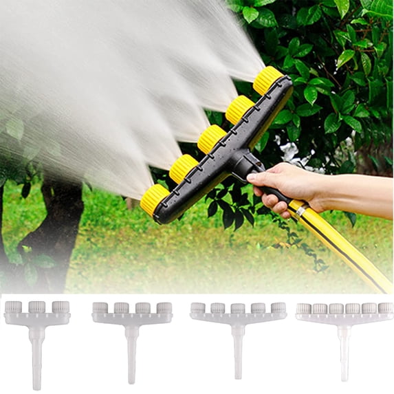 Ludlz Multi-Head Porous Spraying Head 3/4/5/6 Head Adjustable Nozzles Spraying Porous (1'-1.5') Watering Garden Landscaping Watering Pipe