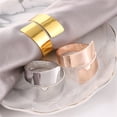 thumbnail image 1 of Ludlz Napkin Ring Fine Workmanship Durable Polished Modern Style Simple Decorative Metal Holiday Party Dining Table Serviette Ring Household Supplies, 1 of 8
