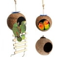 thumbnail image 1 of Ludlz Natural Coconut Shell Wild Bird House with Hanging Rope, 1 of 2
