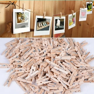 Arricraft 500pcs Mini Wooden Clothespins, Natural Wood Photo Paper Peg  Hanging Pin Graft Clips for Home Decoration, Clothes Pins, Photo Wall 
