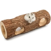 Ludlz Natural Wooden Hamster Mouse Tunnel Tube Toy Forest Hollow Tree Trunk
