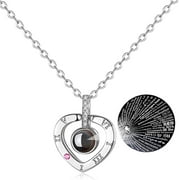 Ludlz Necklace That Says I Love You in 100 Languages 100 Different Ways Rose Gold I Love You Necklace in 100 Languages Xmas Gift V-Day Present Necklaces for Girlfriend Wife Lover