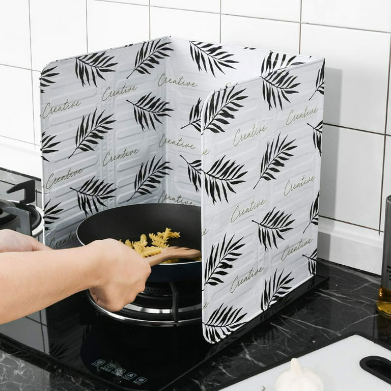 Ludlz Non-Stick 3 Sided Splatter Guard for Stove Top and Frying