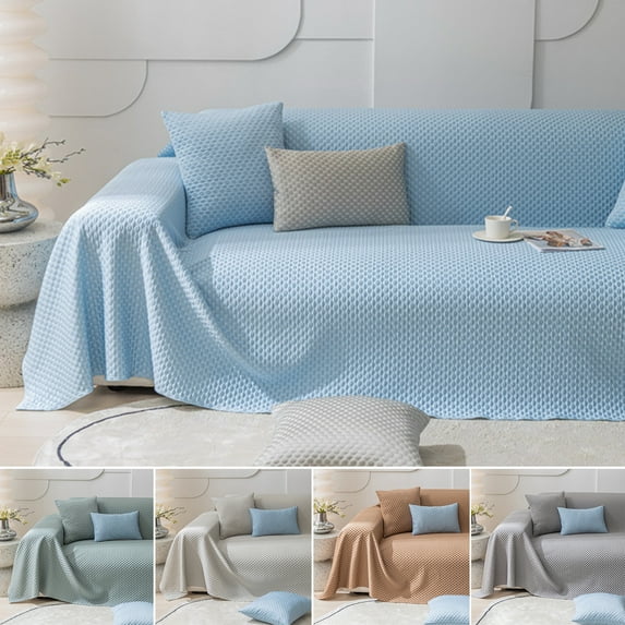 Ludlz Non-slip Stretchy Sofa Cover High Elasticity Washable Thick Furniture Protector Multifunctional Polyester L Shaped Couch Slipcover