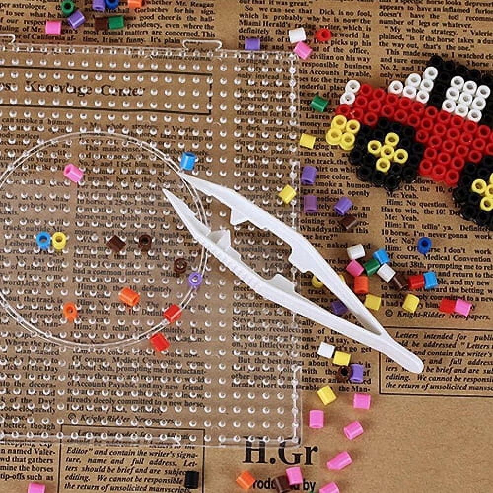 AGROKO 5 Pcs Perler Bead Tweezers Plastic Tweezers for Perler Beads Kids Handmade DIY Crafts