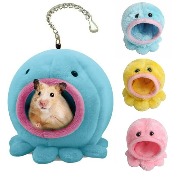 Ludlz Pet Hamster Warm Bed House Cusion Fleece Hut Hanging Cage Cute Toy Nest for Mini Small Animal Mice,Rat,Sugar Glider,Chinchilla,Dwraf Hamster,Gerbil