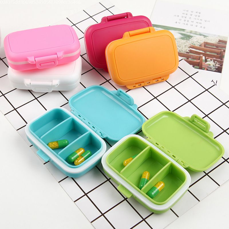 Ludlz Pill Box - Compact 3/6 Compartment Medicine Case, Pill Box for ...