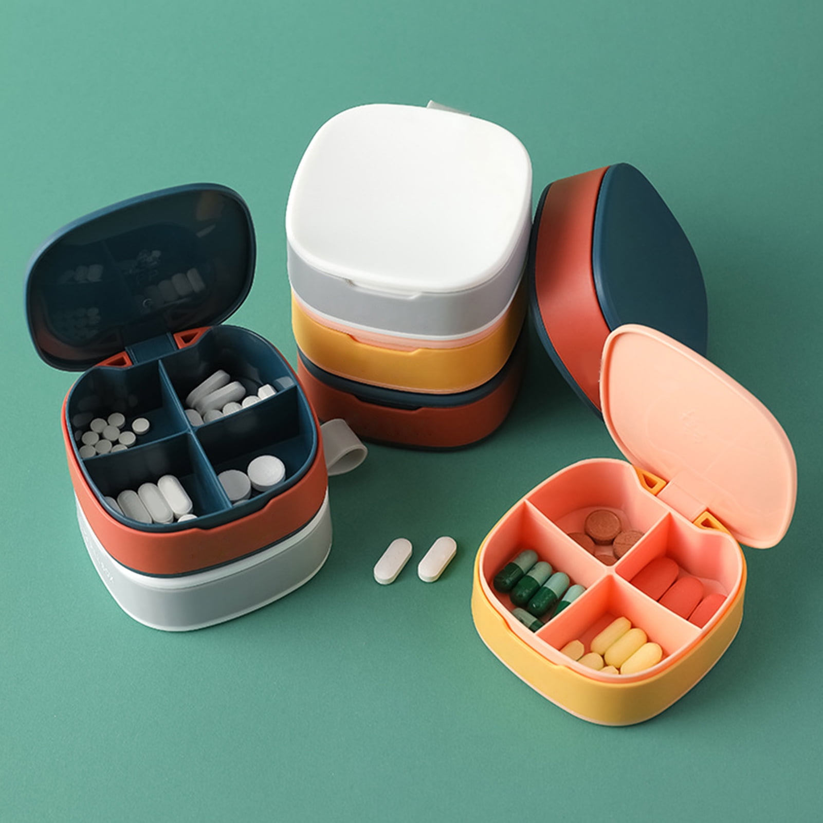 Small Pill Box, Travel Pill Case, Dtouayz Portable Medicine