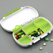 Ludlz Pill case Travel Pill Organizer, Pill Box for Purse Vitamin Fish Oil 6 Compartments Container Medicine Box Waterproof Pill Box Storage Container Travel Drug Medicine Case