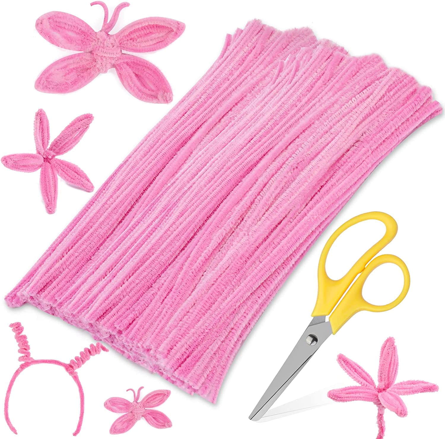 Ludlz Pipe Cleaners 100PCS Chenille Stems pipe cleaners craft for DIY