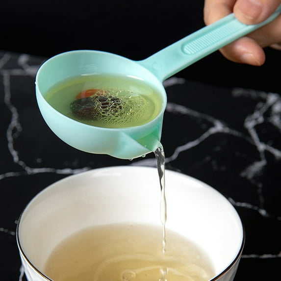 Ludlz Plastic Long Handle Soup Oil Separator Home Kitchen Colander Filtering Spoon