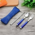 thumbnail image 1 of Ludlz Portable Travel Tableware Carrying Storage Case Portable Tableware Zipper Bag Outdoor Travel Camping Recyclable Cutlery Pouch in Camping Travel Picnic Office, 1 of 7