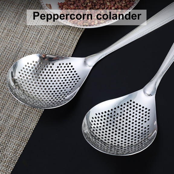 Ludlz Premium Stainless Steel Fine Mesh food strainer and Spider Strainer Skimmer, Skimmer Spoon for Kitchen with Sturdy Handle for Frying and Cooking, Pasta Strainer