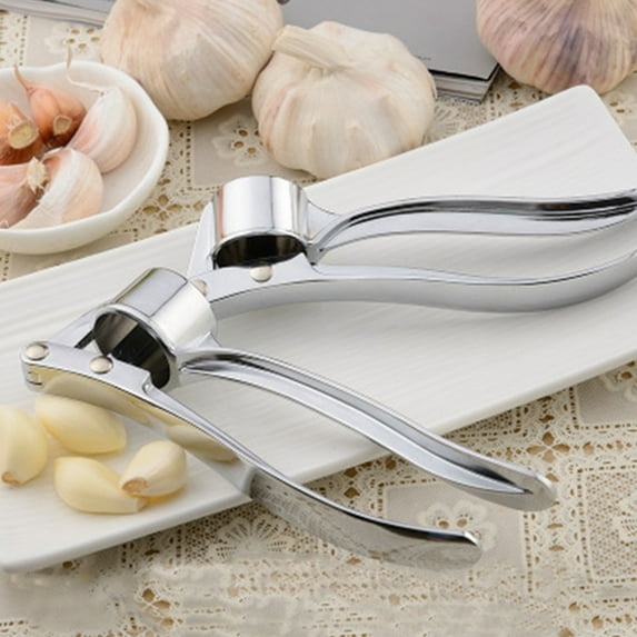 Ludlz Professional Kitchen Stainless Garlic Press Garlic Mincer Ginger Crusher Peeler Squeezer Heavy Duty Garlic Presser Garlic Crush Garlic Chopper