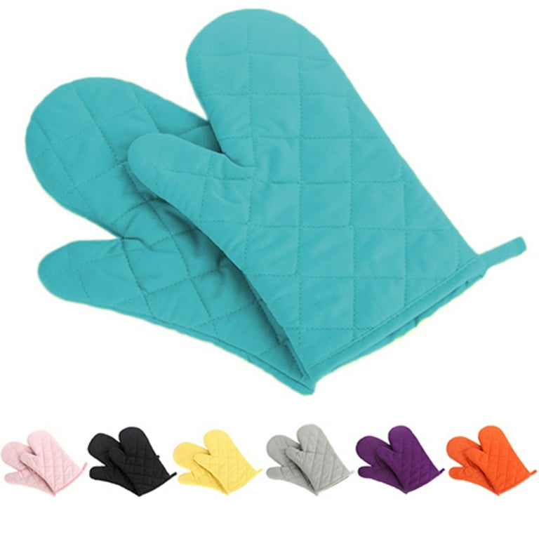 HOMWE Silicone Oven Mitt, Oven Mitts with Quilted Liner, Heat