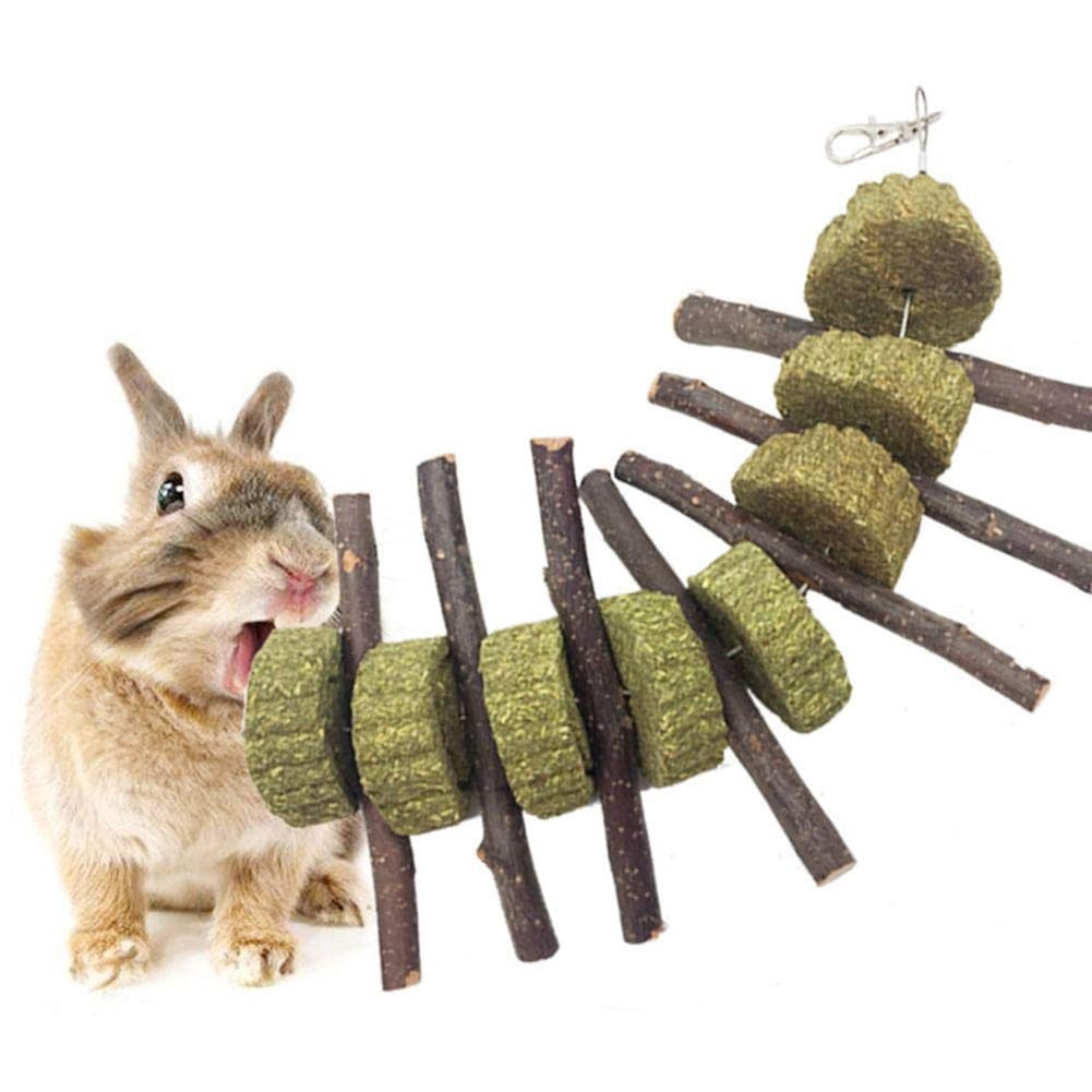 Rabbit Food Hanging Toy, Personalized Bunny Toys, Food Holder, Feeder, Wood  Toys 