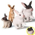 thumbnail image 1 of Ludlz Rabbit Toy Figure, Rabbit Figure Toy Collection Playset, Cake Topper, Garden Plant, Automobile decor,Easter Bunny Decoration, 1 of 4