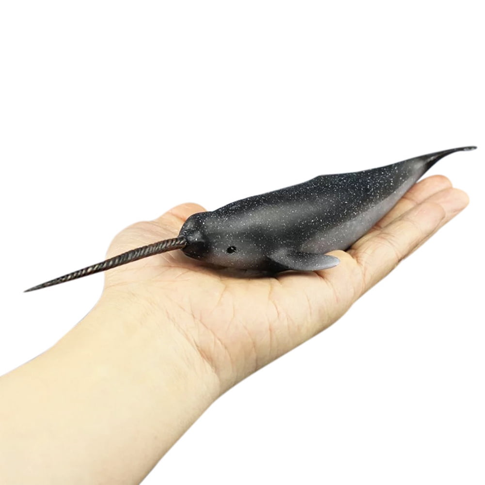 Windfall Realistic Narwhal Whale Model Toys, Simulated Sea Life