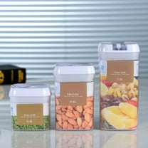 Ludlz Rectangular Dry Food Cereal Flour Beans Airtight Storage Container Holders