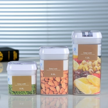 Ludlz Rectangular Dry Food Cereal Flour Beans Airtight Storage Container Holders