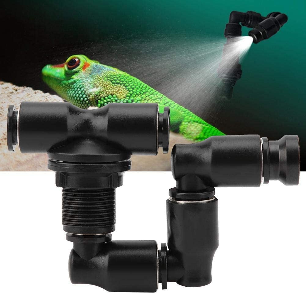 Ludlz Reptiles Fogger Mist Sprinkler Adjustable Reptile Forest Super Fogger Mist System Black