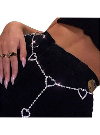 SEXY SPARKLES Rhinestone Bra Chain Sexy Harness Bikini Body Chain, leg  Chain Jewelry