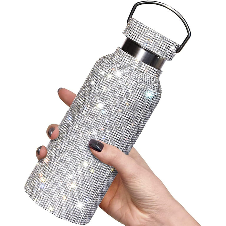 Rhinestone Thermos Cup, Stainless Steel Thermal Bottle, High-end