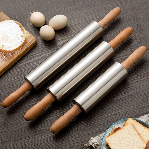 Ludlz Rolling Pin Easy to Clean Labor-saving Portable Pizza Dough Roller Pastry Baking Tool Kitchen Gadget