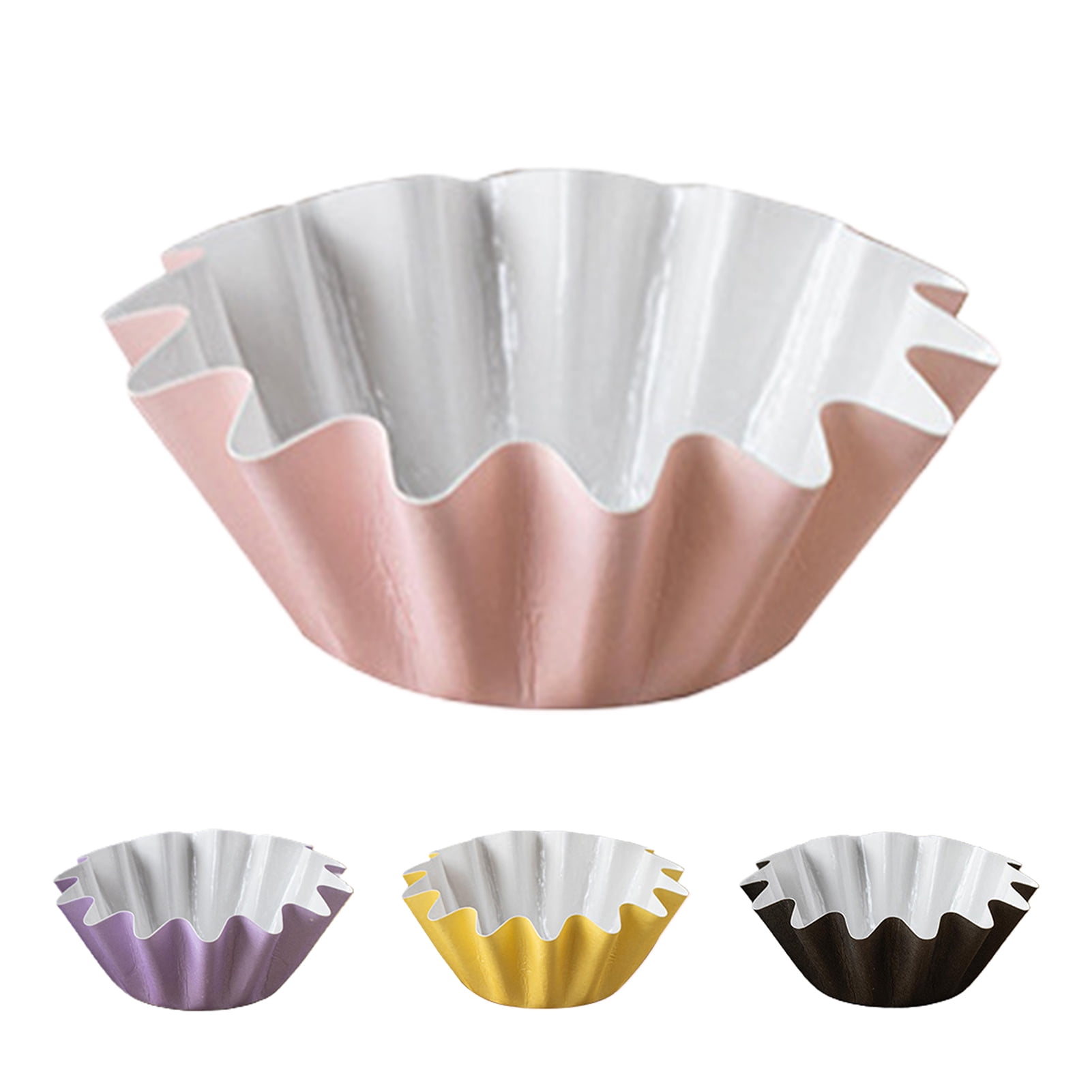 STANDARD Foil Cupcake Liners / Baking Cups – 50 ct SLATE (LT BLACK