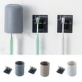 thumbnail image 1 of Ludlz Self Adhesive Natural Wheat Straw Hanger with Toothbrush Holder Wall Mounted Organizer for Rinse Toothpaste for Bathroom Storage, 1 of 8