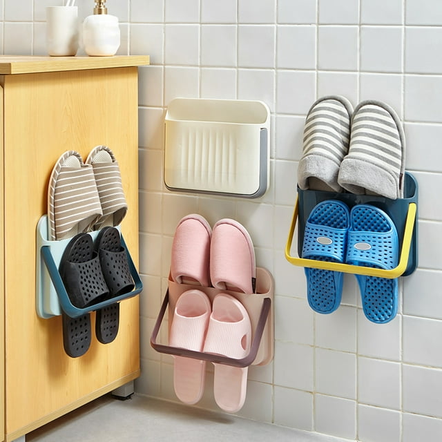 Ludlz Shoes Rack Organizer Mounted Wall Storage Shelf Shoe Holder Keeps Any Shoes Off The Floor Creative Wall-mounted Multifunctional Household Daily Shoe Storage Holder Rack