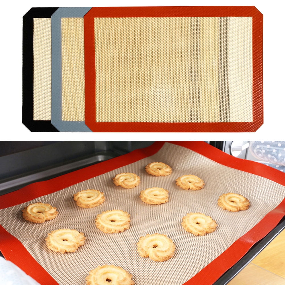Lilymeche Concept | Silicone Baking Mat with Button | BPA Free Large Nonstick Kitchen Professional Reusable Heat Resistant Baking Half Sheet