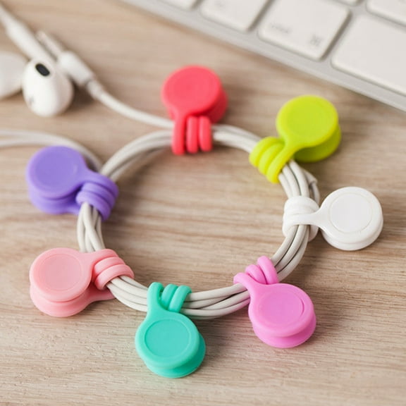 Ludlz Silicone Magnetic Earphone Cord Bobbin Cable Winder Holder Clip Wire Organizer