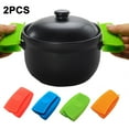 thumbnail image 1 of Ludlz Silicone Pot Holders, Silicone Pot Holders, Oven Mini Mitts, Cooking Pinch Grips for Kitchen 2Pcs Food Grade Silicone Anti-scald Clip Heat Resistant Hot Pot Dish Bowl Clamp, 1 of 8